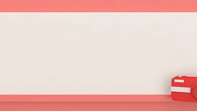 图怪兽原创元素C4D立体红色相机背景