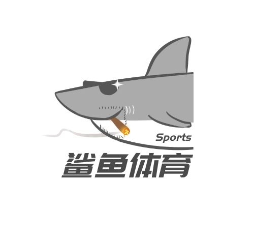 霸氣鯊魚灰色創(chuàng)意平面logo