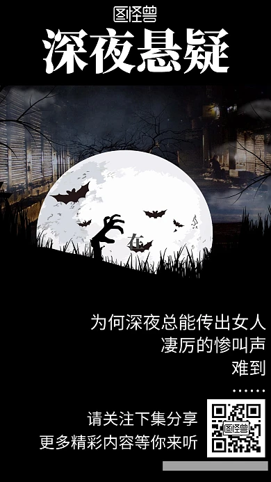 简约黑色背景黑色悬疑宣传海报