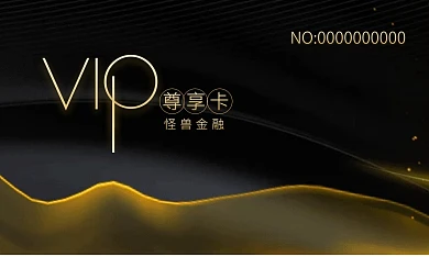 黑金简约大气扁平商务金融vip卡