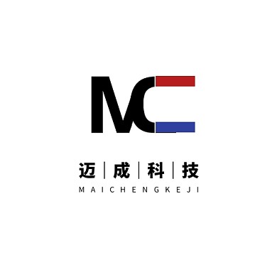 邁成logo設計簡約黑色字母MC吸鐵石