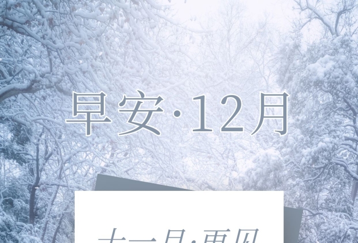 简约摄影早安12月你好11月再见问候日签