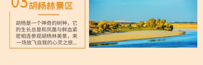 胡杨林旅游黄色简约详情页