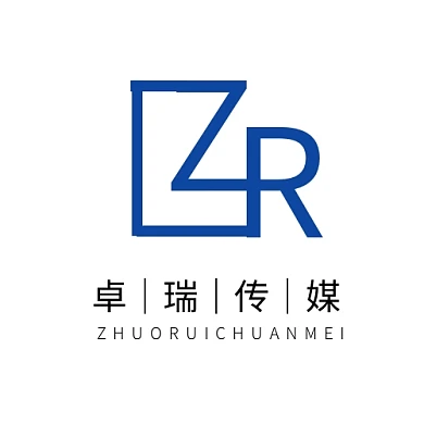 卓瑞logo设计简约蓝色字母ZR