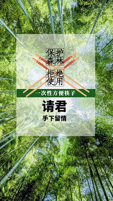 拒絕使用一次性筷子海報(bào)