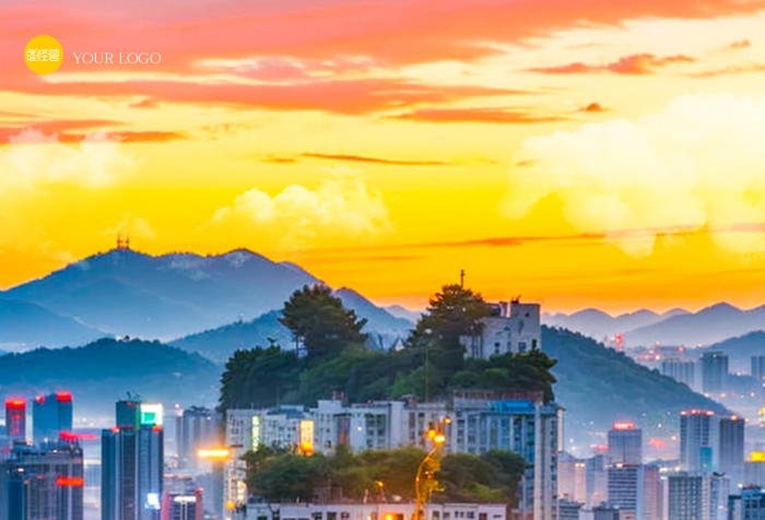 唯美甘肃兰州三台阁全屏海报