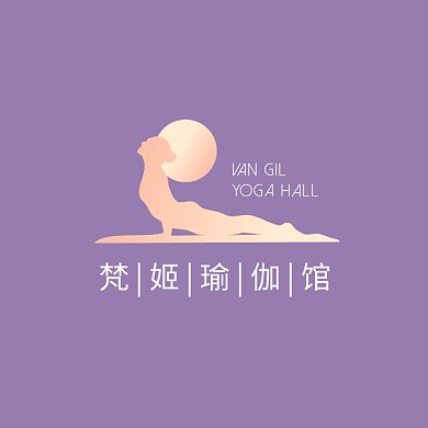 瑜伽健身塑性減肥唯美剪影l(fā)ogo設(shè)計