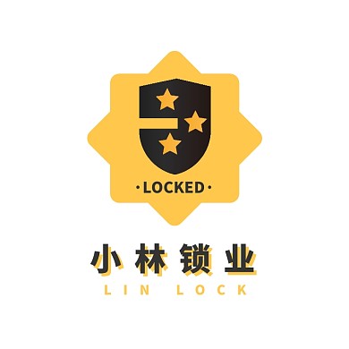 社區(qū)商業(yè)服務(wù)配鎖鑰匙簡約明亮logo