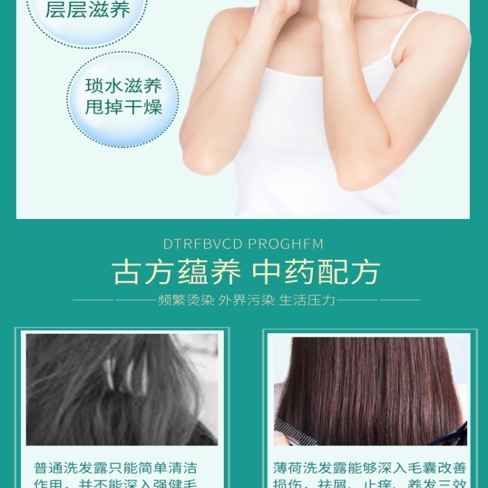 薄荷洗發(fā)水介紹詳情頁