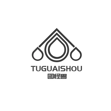 灰色屋子水滴logo设计