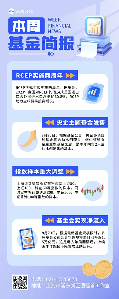 本周基金简报金融资讯营销长图