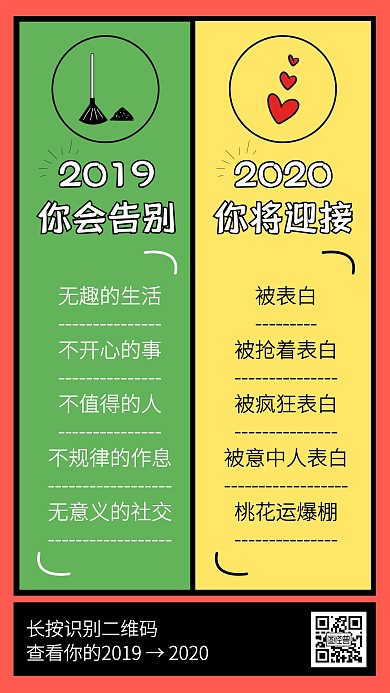 創(chuàng)意告別2019迎接2020手機海報