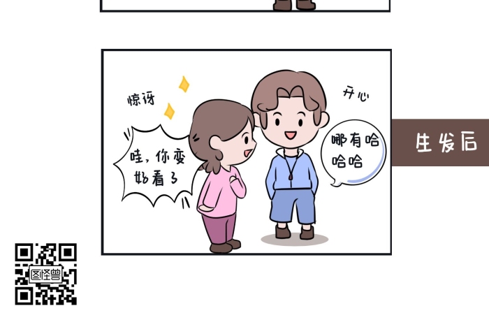 美妝美發(fā)植發(fā)生發(fā)促銷漫畫海報藍(lán)色卡通