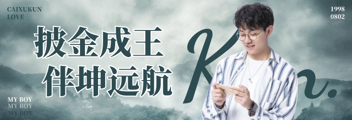 迷霧森林明星粉絲飯圈美工橫版應(yīng)援海報(bào)
