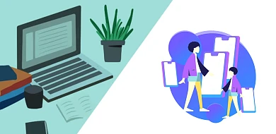 2.5D商务办公场景人物工作海报