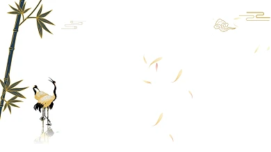 图怪兽原创元素古风淡雅竹子插画背景