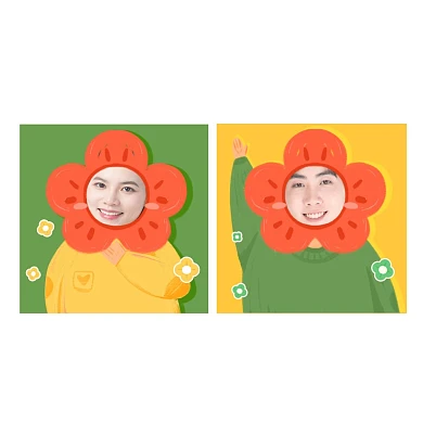 卡通萌趣可爱情侣头像微信头像用户头像