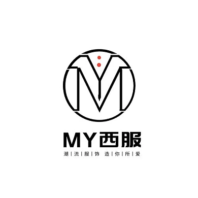 MY字母西服服饰红黑简约LOGO