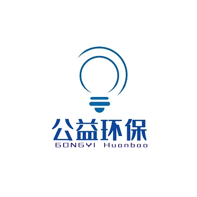 公益环保灯泡蓝色创意logo设计