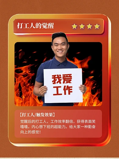 打工人创意能力卡小红书封面