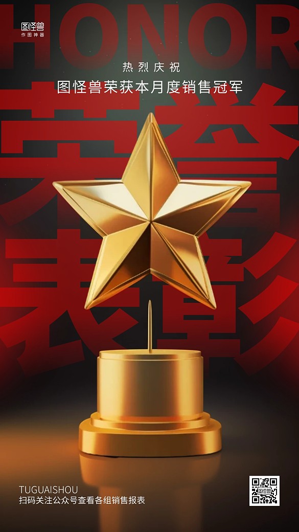 榮譽(yù)表彰銷(xiāo)冠戰(zhàn)報(bào)喜報(bào)獎(jiǎng)杯3d海報(bào)