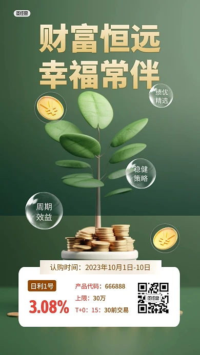 投资理财产品推荐3D海报