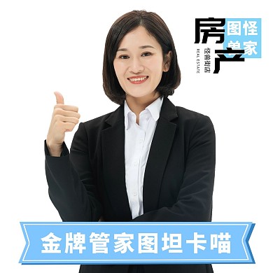 2020房產(chǎn)藍(lán)色清新簡約人像姓名頭像