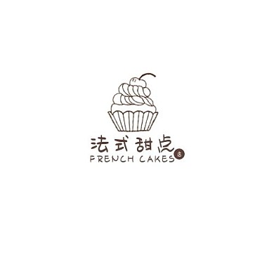 法式西點(diǎn)甜品宣傳文字卡通logo
