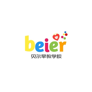 学校创意彩虹色简约平面logo设计