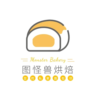 黄色面包烘焙面包坊品牌头像logo
