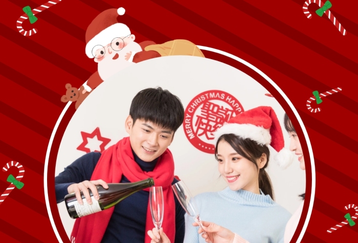 圣誕節(jié)12.25圣誕老人條紋卡通頭像框