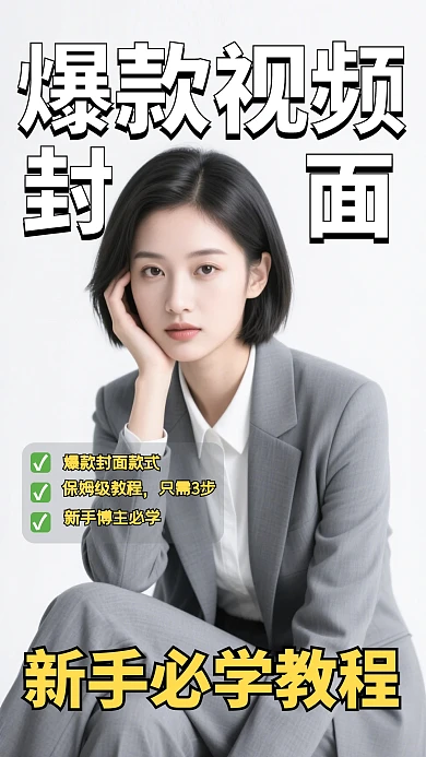 简约切片封面抖音视频封面