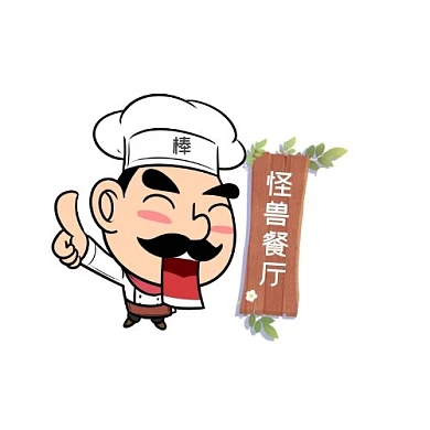 餐厅厨师头像卡通logo