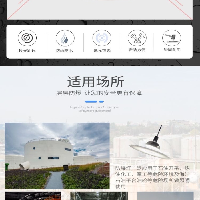 防爆燈LED防水電商淘寶詳情頁