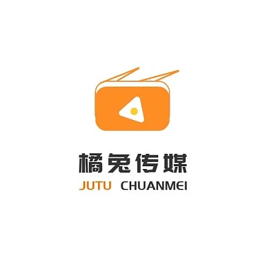 兔子logo设计橘色兔子传媒