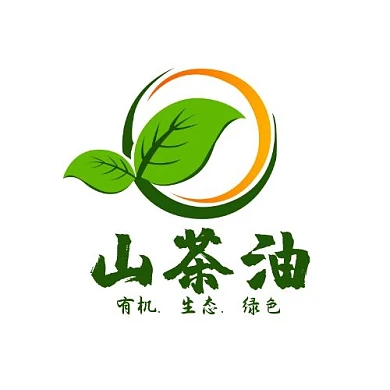 茶油大气绿色标识平面LOGO设计