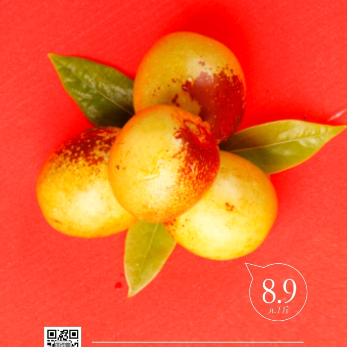 紅色簡(jiǎn)約風(fēng)棗子水果促銷(xiāo)活動(dòng)攝影圖海報(bào)