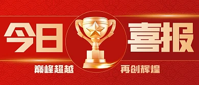 红金大气喜报公众号首图