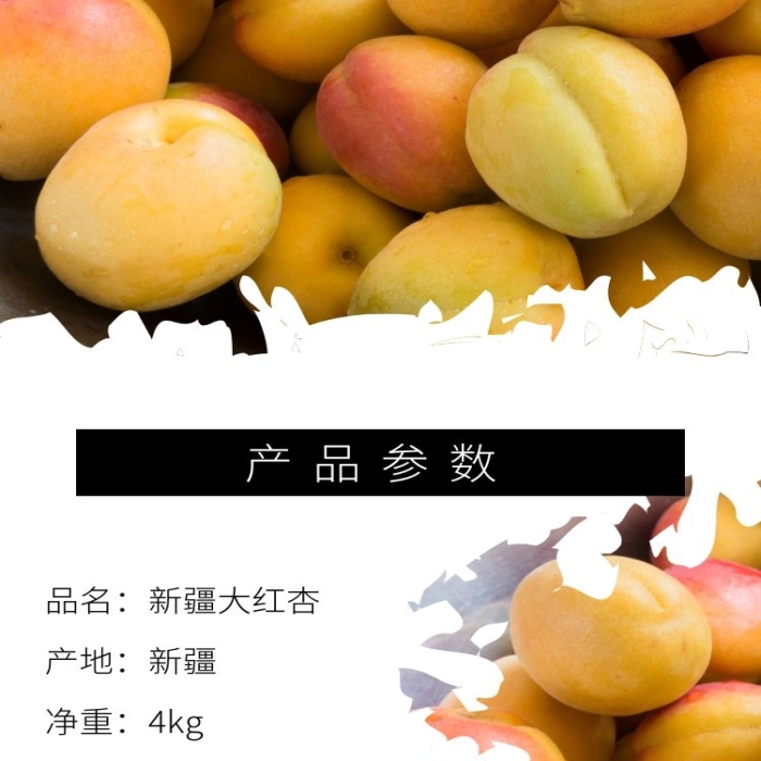 簡約大氣新疆黃杏產(chǎn)品詳情頁設(shè)計