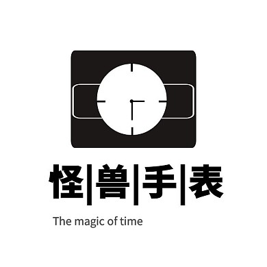 手表黑白簡約生活logo