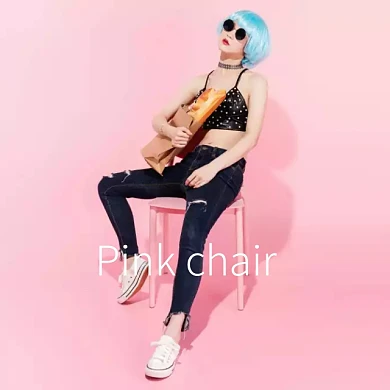 粉色椅子手机微博封面模板
