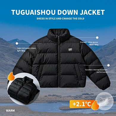 简约羽绒服跨境电商主图