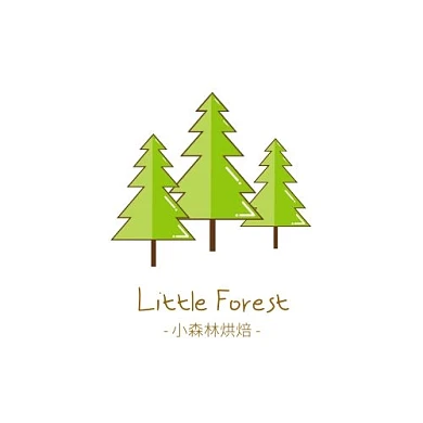 清新可爱插画风小森林烘焙logo