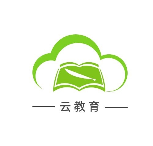 綠色云朵造型云教育logo