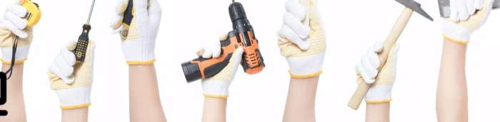 好裝修工人工具裝修公司黃色大氣朋友圈封面