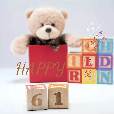 清新摄影简约毛绒玩具淘宝主图