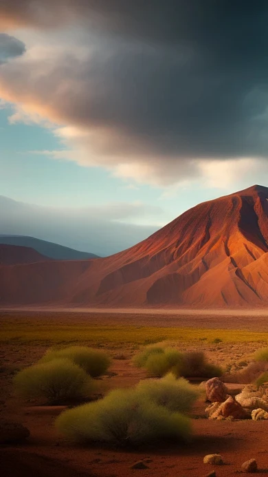 自然风景红色山谷AI数字作品