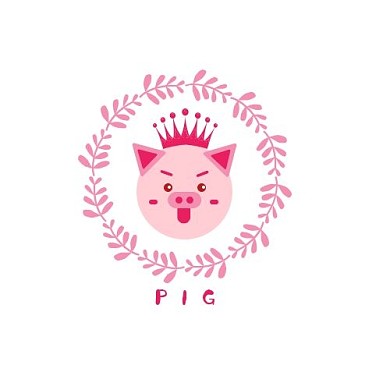 紅包頭像LOGO粉色可愛小豬