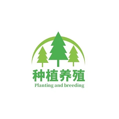 种植养殖绿色三棵树简约LOGO