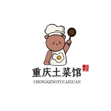 重庆土菜馆logo卡通风简约大方logo